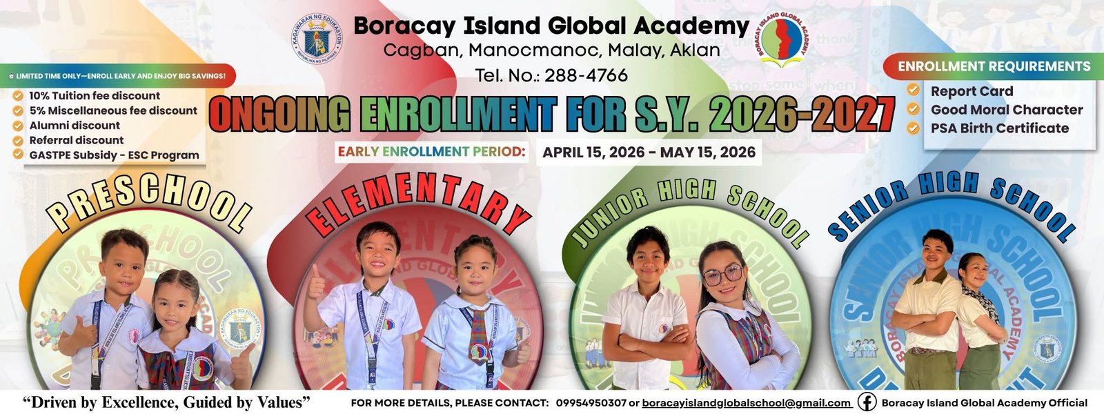 Enrollment Now Open for School Year 2026-2027